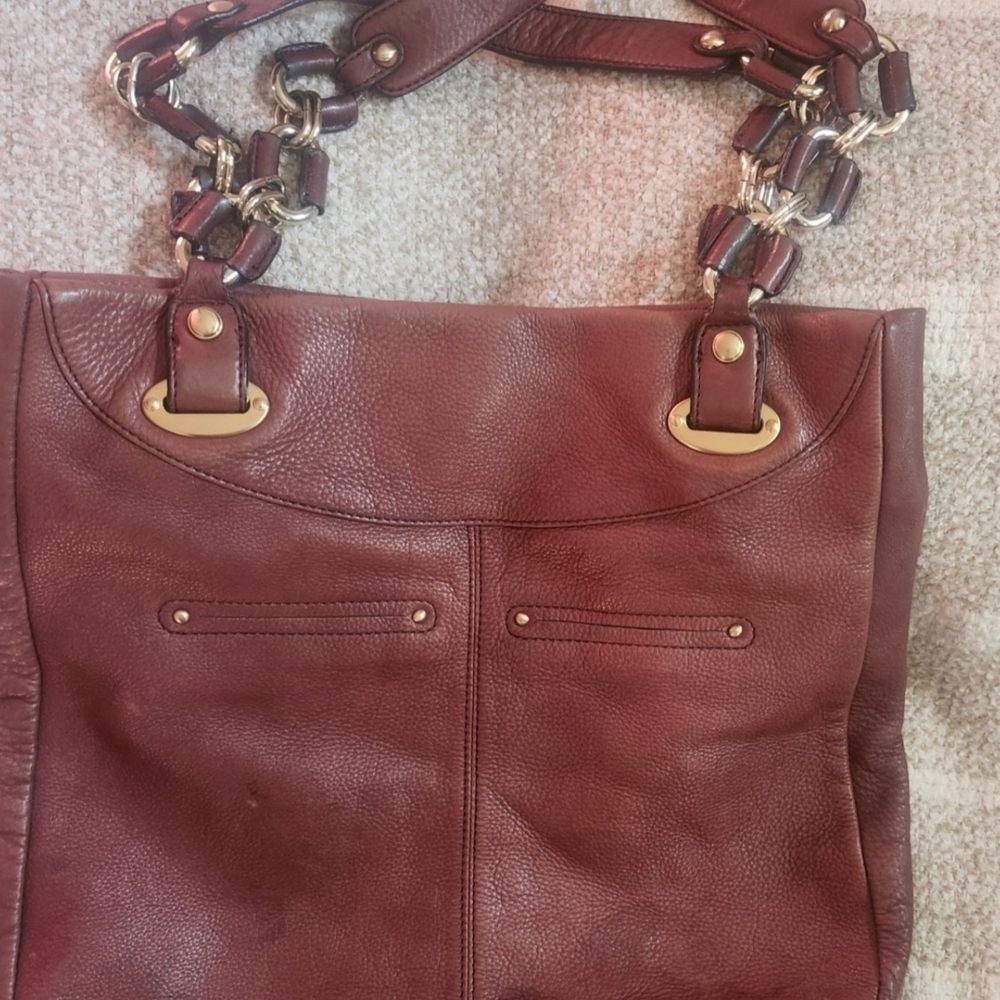 B MAKOSKY Brown Leather Quilted Shoulder Bag with Vintage Appeal - Picture 4 of 8